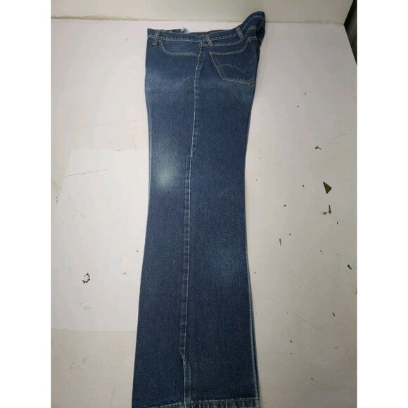 Levi's 505 Jeans Mens 38x34 Blue Regular Fit Straight Leg Dark Wash Denim